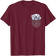 Cute Polar Bear in Pocket T-Shirt - T-Shirt | Maroon