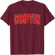 COMPTON CA CALIFORNIA Varsity Style USA Vintage Sports T-Shirt - T-Shirt | Maroon