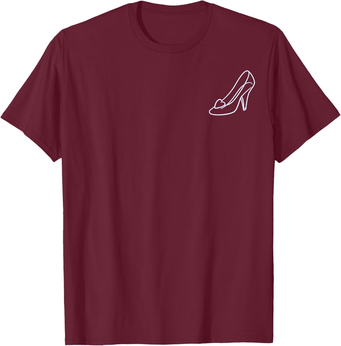 Disney Cinderella Bridal Bibbidi Bobbidi Crew Front & Back T-Shirt - T-Shirt | Maroon