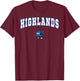 Highlands High School Bluebirds T-Shirt - T-Shirt | Maroon