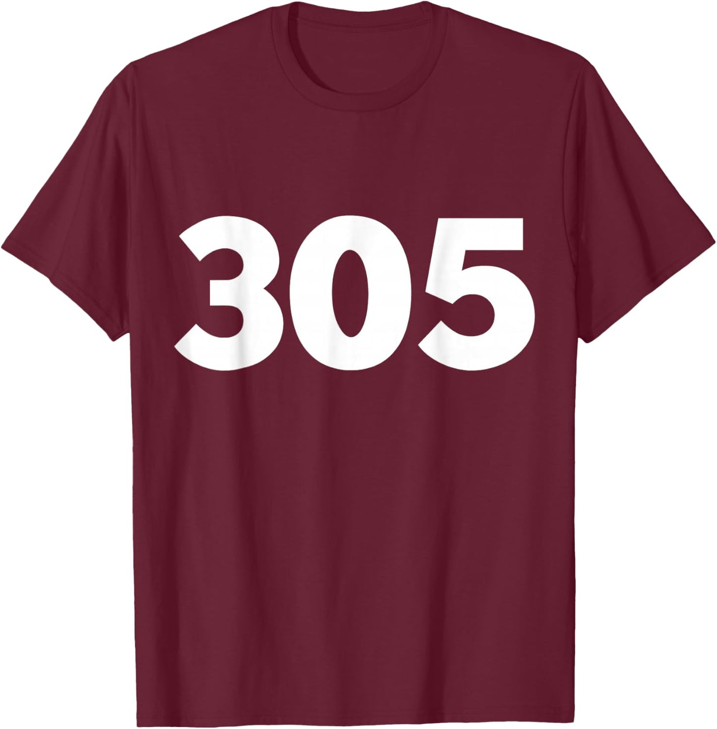 305 , Magic City , Miami 305 T-Shirt - T-Shirt | Maroon