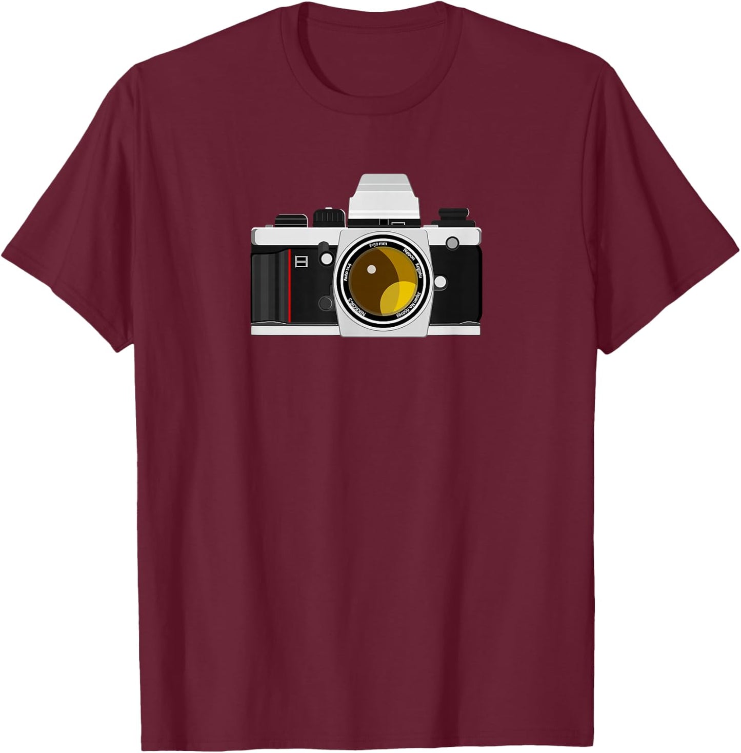 35mm SLR Film Vintage Analog Camera T-Shirt - T-Shirt | Maroon