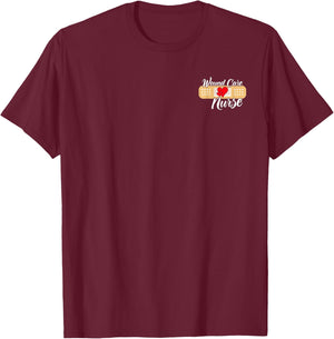 Cute Wound Care Nurse Heart T-Shirt - T-Shirt | Maroon