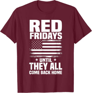 Red Fridays Military Shirt Remember The Deployed Patriotic T-Shirt - T-Shirt | Maroon