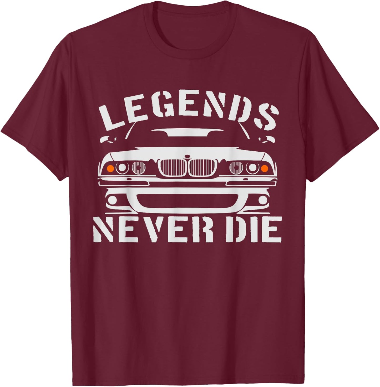 E39 5 Series - Legends Never Die T-Shirt - T-Shirt | Maroon