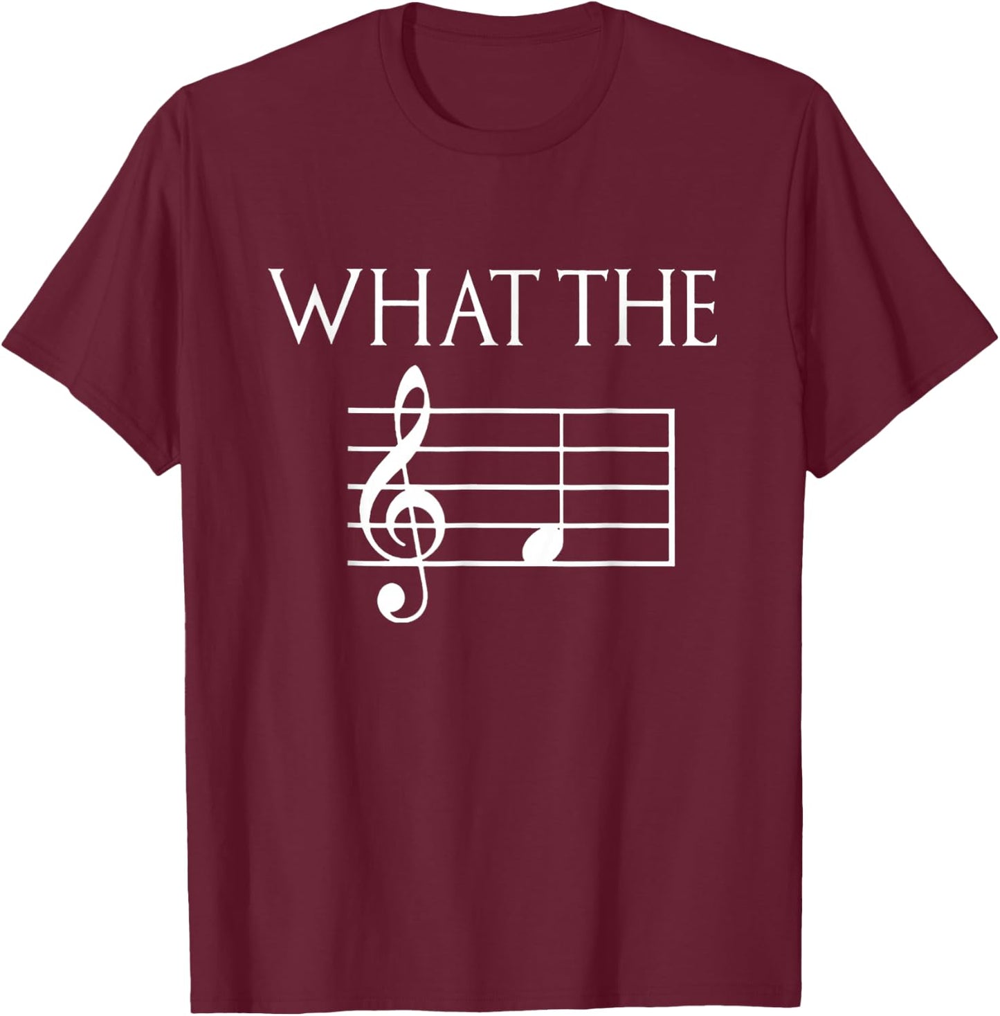 What The F Musical Note T-Shirt - T-Shirt | Maroon