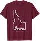 Idaho Iowa Funny Geography Mix up Joke Idawa State Pride T-Shirt - T-Shirt | Maroon