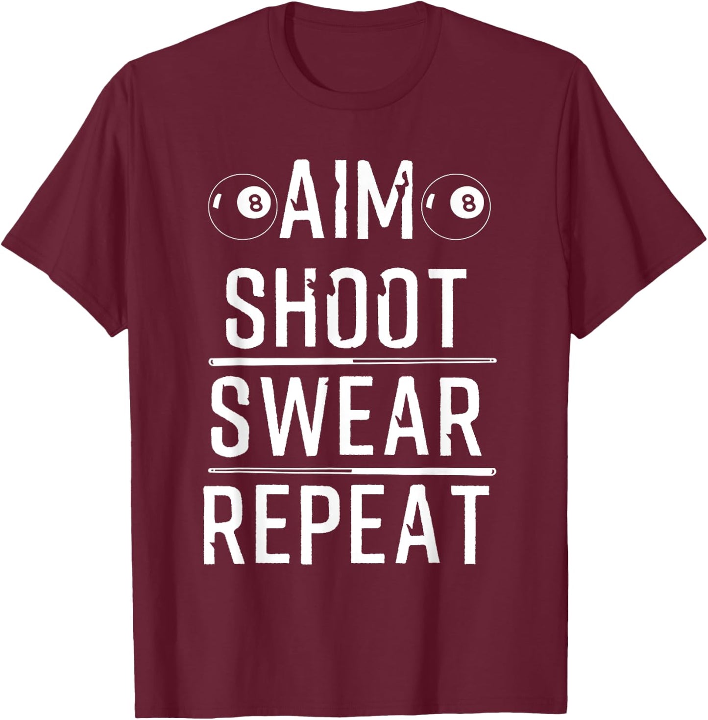 Cool Pool Player Sports Funny Billiard Gift Women T-Shirt - T-Shirt | Maroon