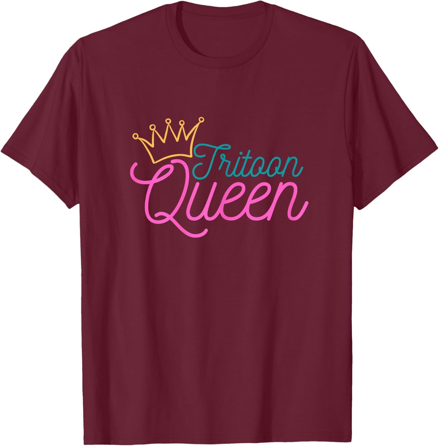Tritoon Queen Flatboat Pontoon Boat Life Tri-Toon T-Shirt - T-Shirt | Maroon