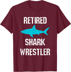 Funny Amputee Leg Arm Amputation Retired Shark Wrestler Joke T-Shirt - T-Shirt | Maroon