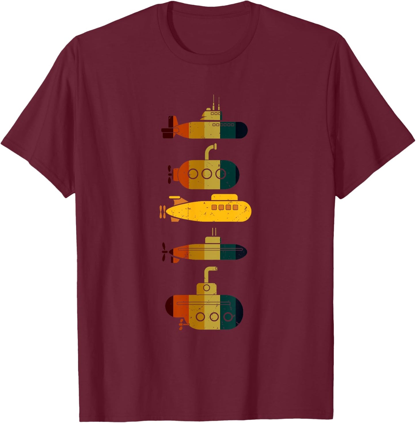 Submarine Game Yellow Submarines Submarine Nautiluss T-Shirt - T-Shirt | Maroon