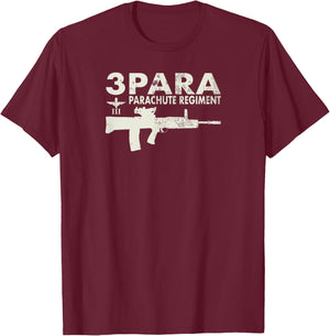 3 Para - Parachute Regiment (distressed) T-Shirt - T-Shirt | Maroon