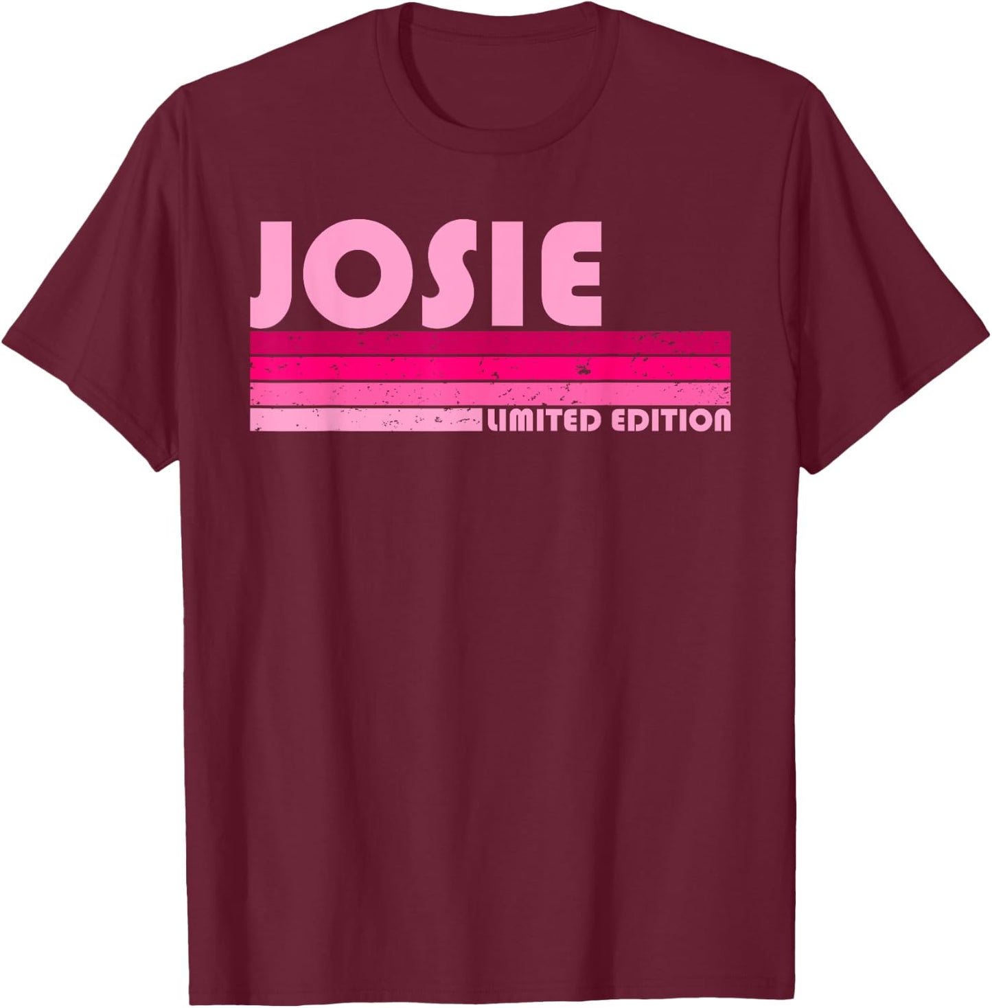 Funny Christmas Women Girl Mother Mom Custom Gifts JOSIE Name Personalized Retro Vintage 80s 90s Birthday T-Shirt - T-Shirt | Maroon