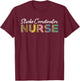 Stroke Coordinator Nurse Leopard Pattern Stroke Care T-Shirt - T-Shirt | Maroon