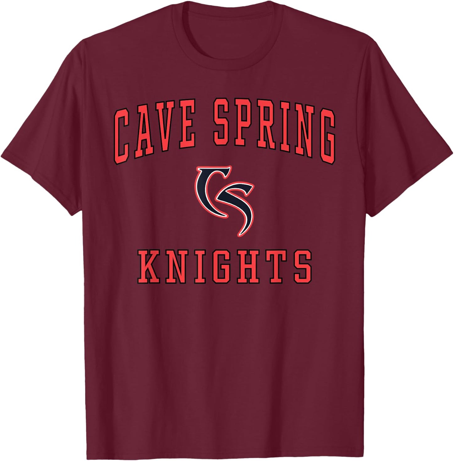 Cave Spring High School Knights T-Shirt - T-Shirt | Maroon