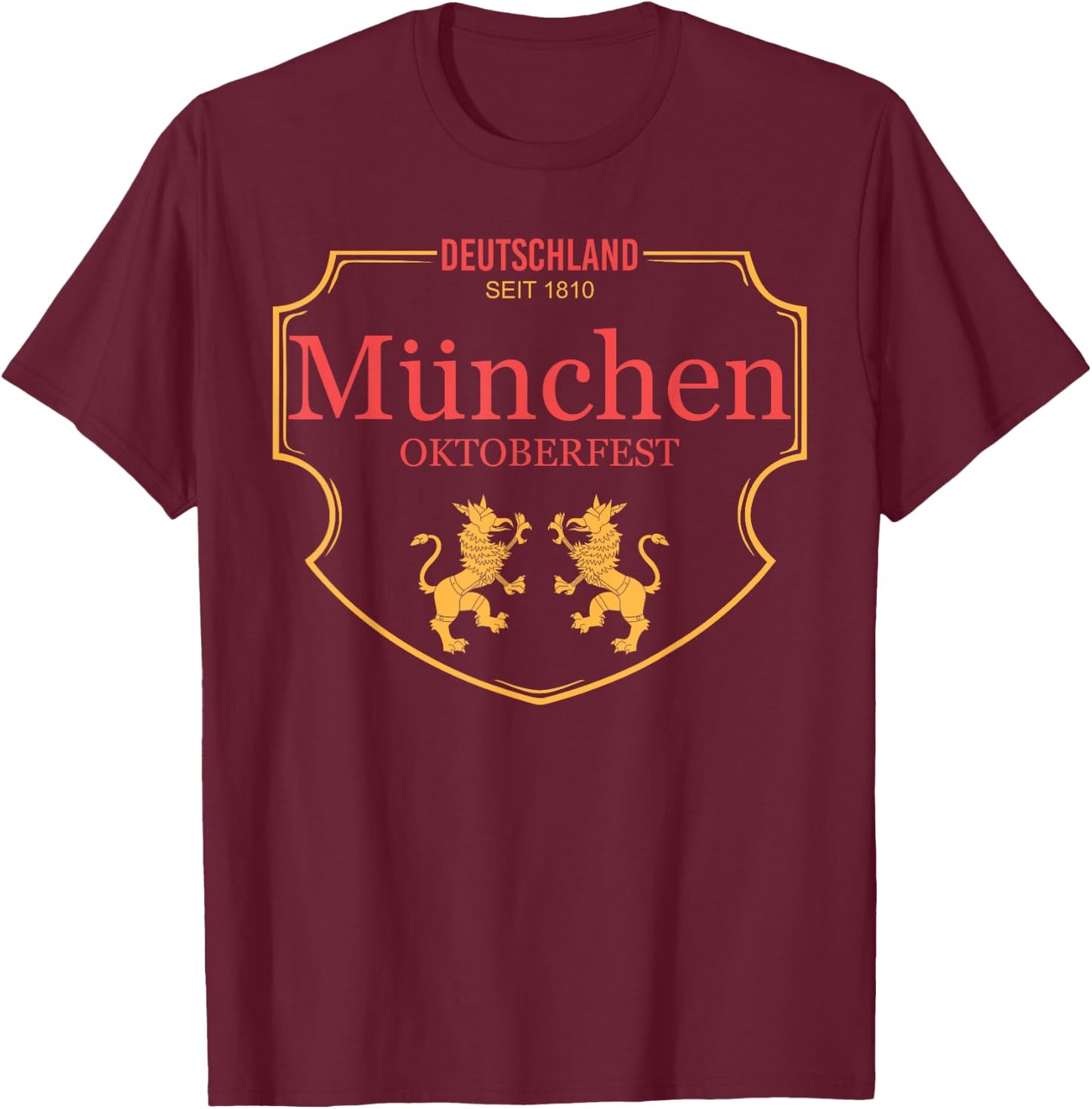 Deutschland Munchen Oktoberfest T-Shirt - T-Shirt | Maroon