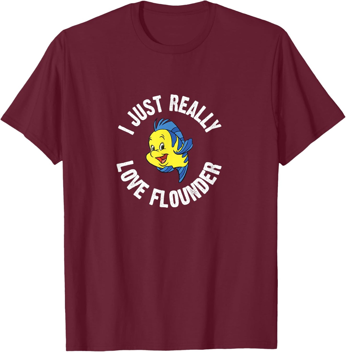 I Just Really Love Flounder - Cute Animal Lover T-Shirt - T-Shirt | Maroon