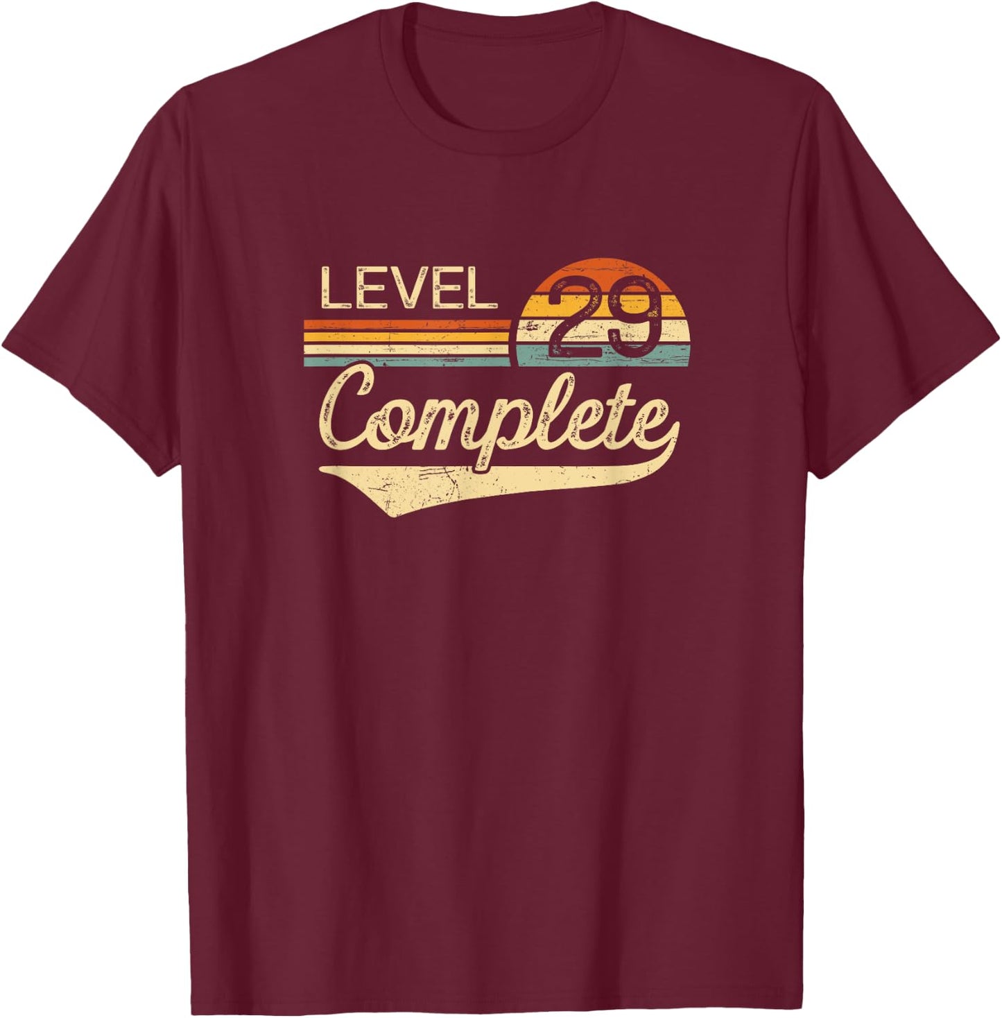 Level 29 Complete Vintage 29th Wedding Anniversary T-Shirt - T-Shirt | Maroon