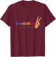 Konnichiwa Japanese Peace Sign T-Shirt - T-Shirt | Maroon