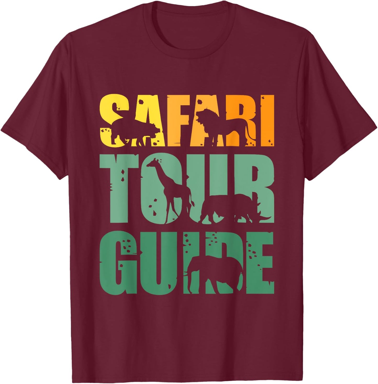 Safari Tour Guide Safari Outfit Safari Costume Safari T-Shirt - T-Shirt | Maroon