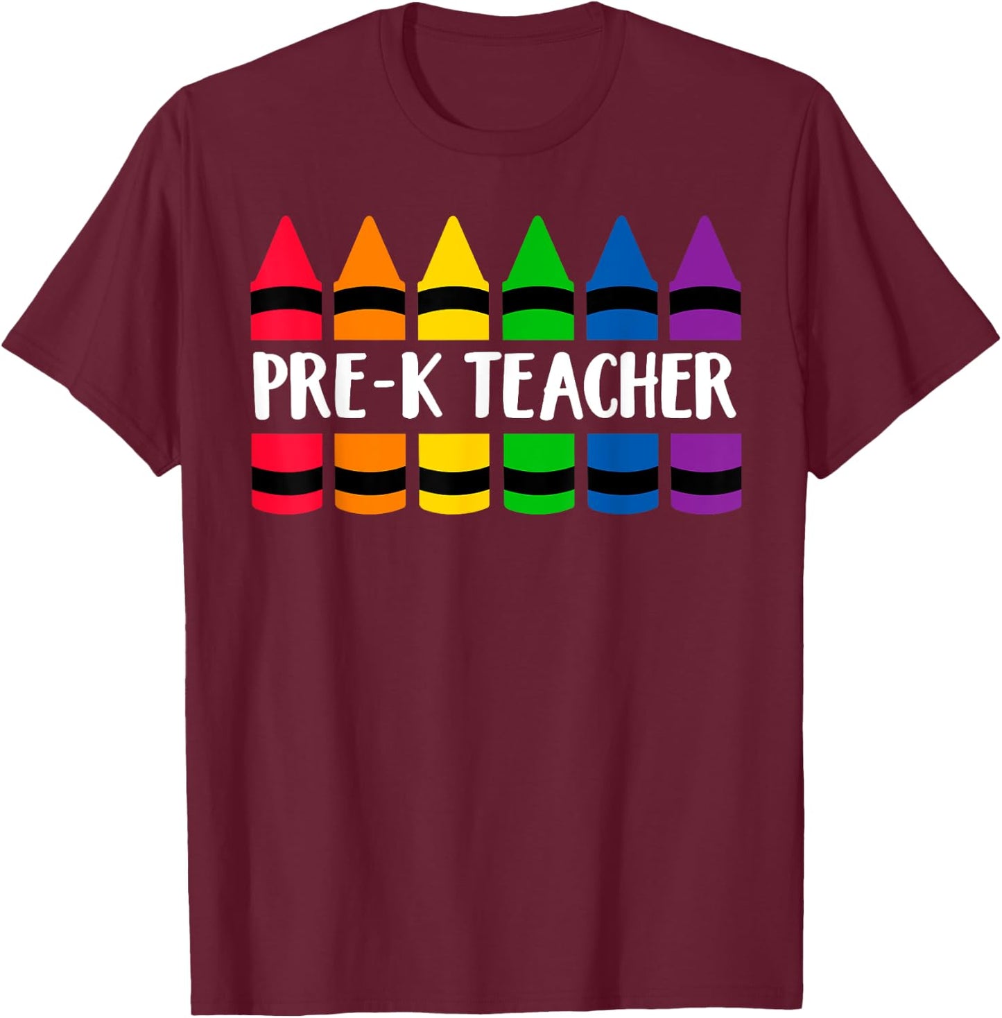 Pre-K Teacher Crayon - CRAY Teacher Women T-Shirt - T-Shirt | Maroon