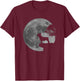 French Bulldog Dog Full Moon Howl Frenchie T-Shirt - T-Shirt | Maroon