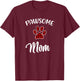Dog Mom Paw Print Red Buffalo Plaid Matching Pajama Men Women T-Shirt - T-Shirt | Maroon