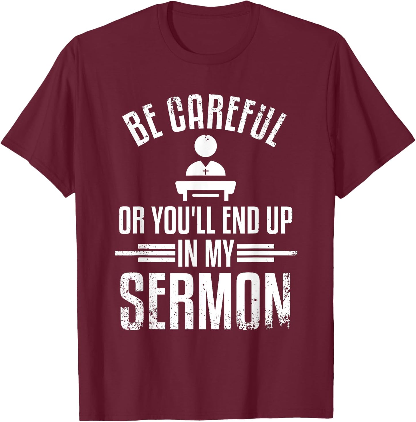 Funny Pastor Appreciation Gift Cool Christian Church Men T-Shirt - T-Shirt | Maroon