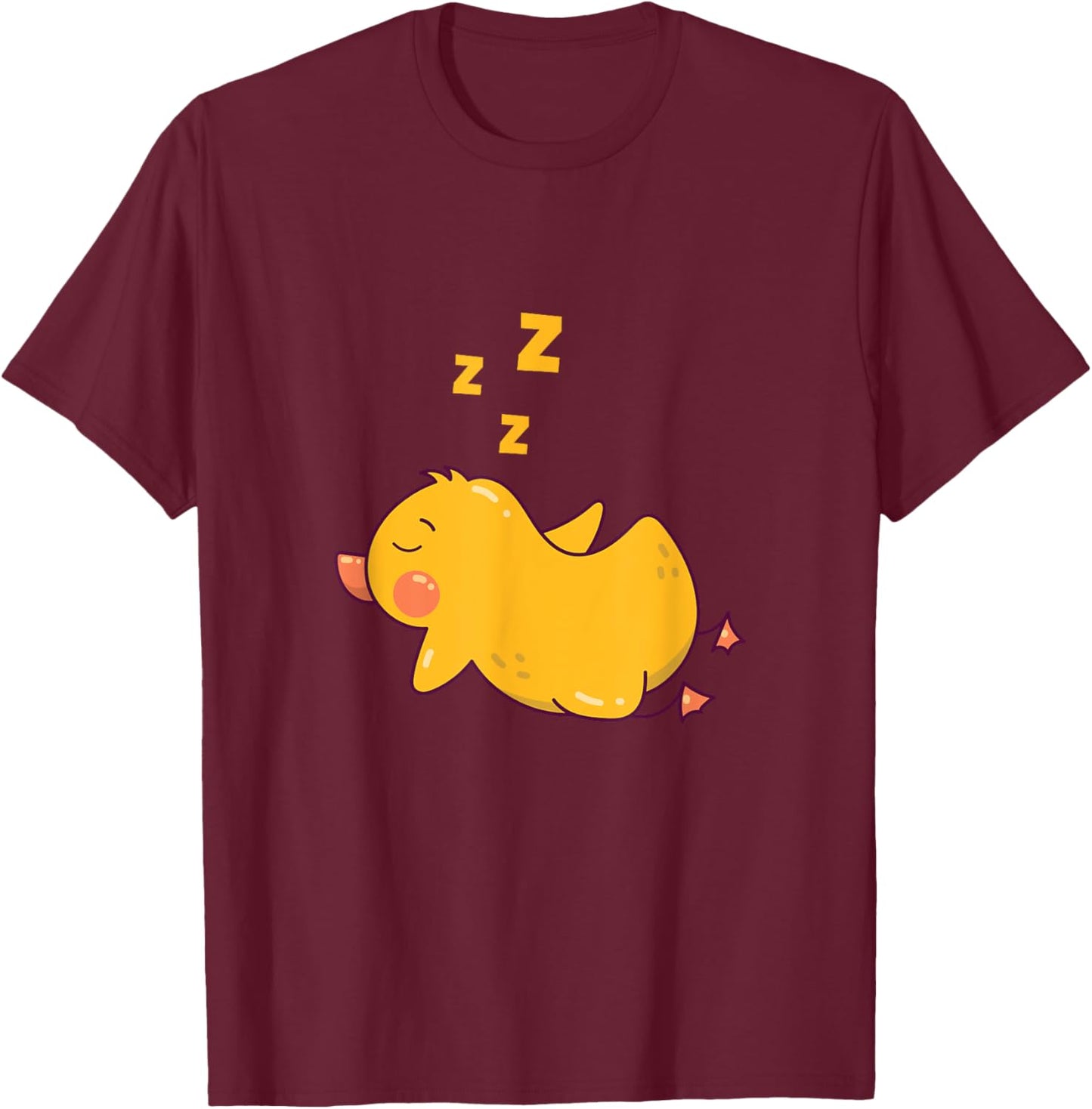 Sleeping Duck Rubber Duckling Nap Sleep Pajamas Party T-Shirt - T-Shirt | Maroon
