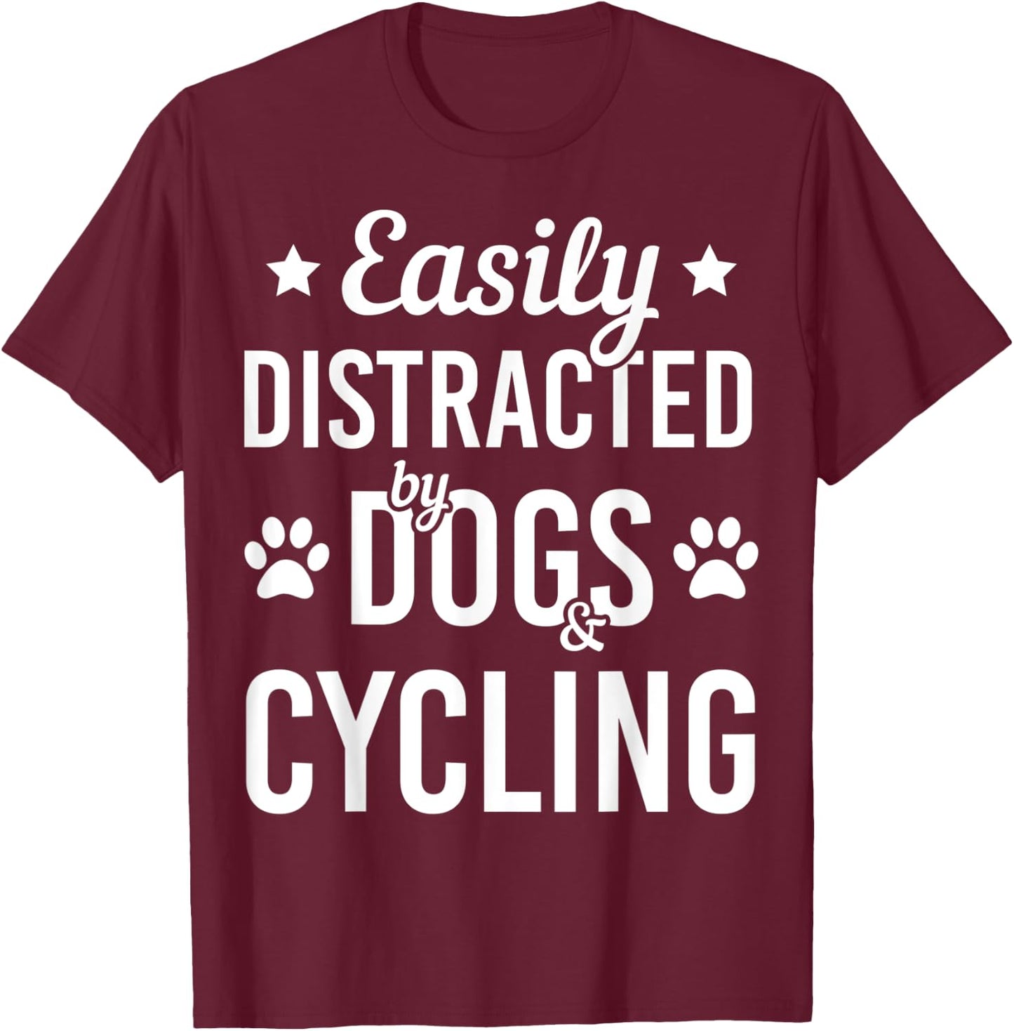 Dog Lover Cycling Lover Dogs And Cycling Bicycle Funny Dog T-Shirt - T-Shirt | Maroon