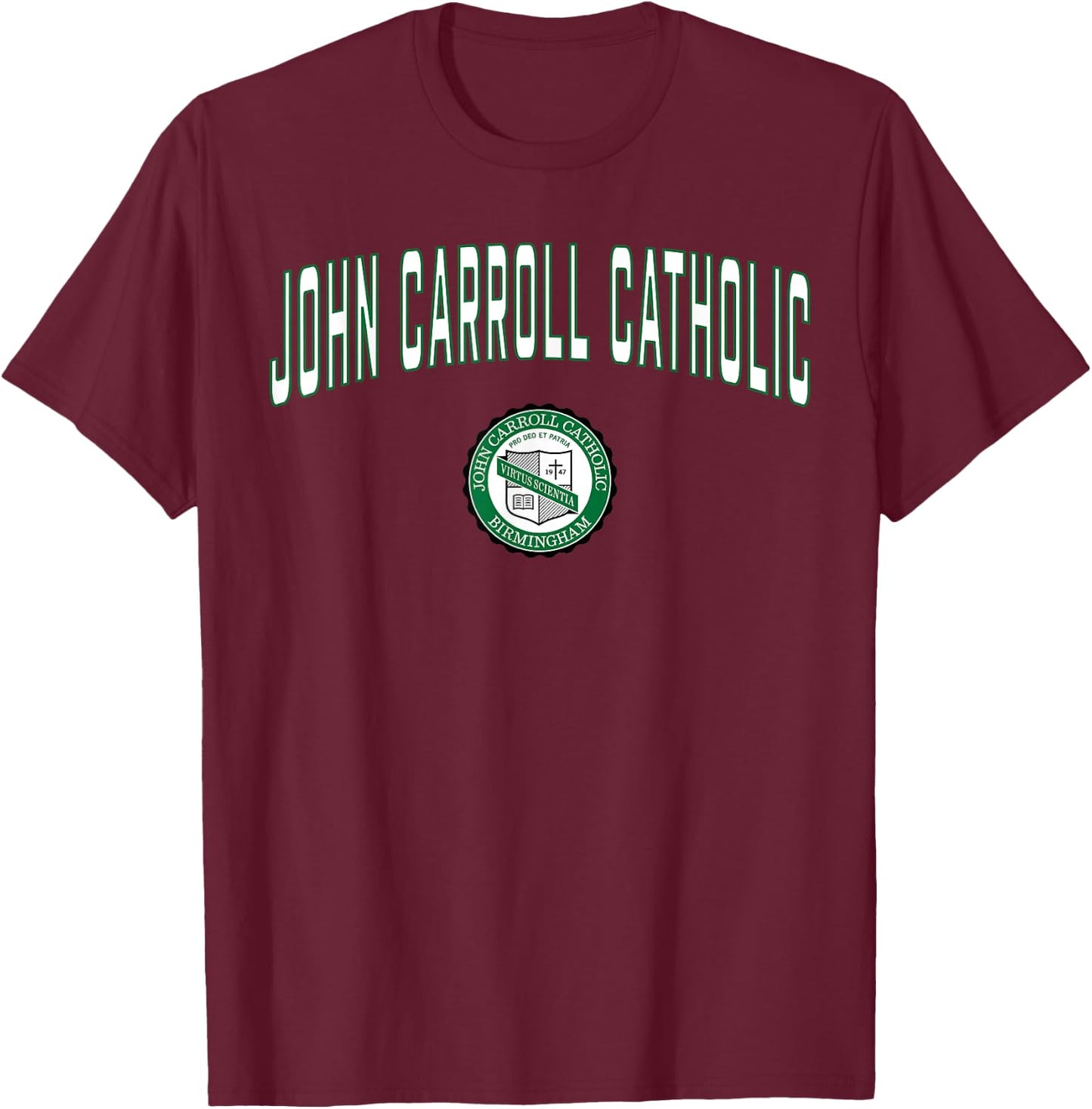 John Carroll Catholic High School Cavaliers T-Shirt - T-Shirt | Maroon