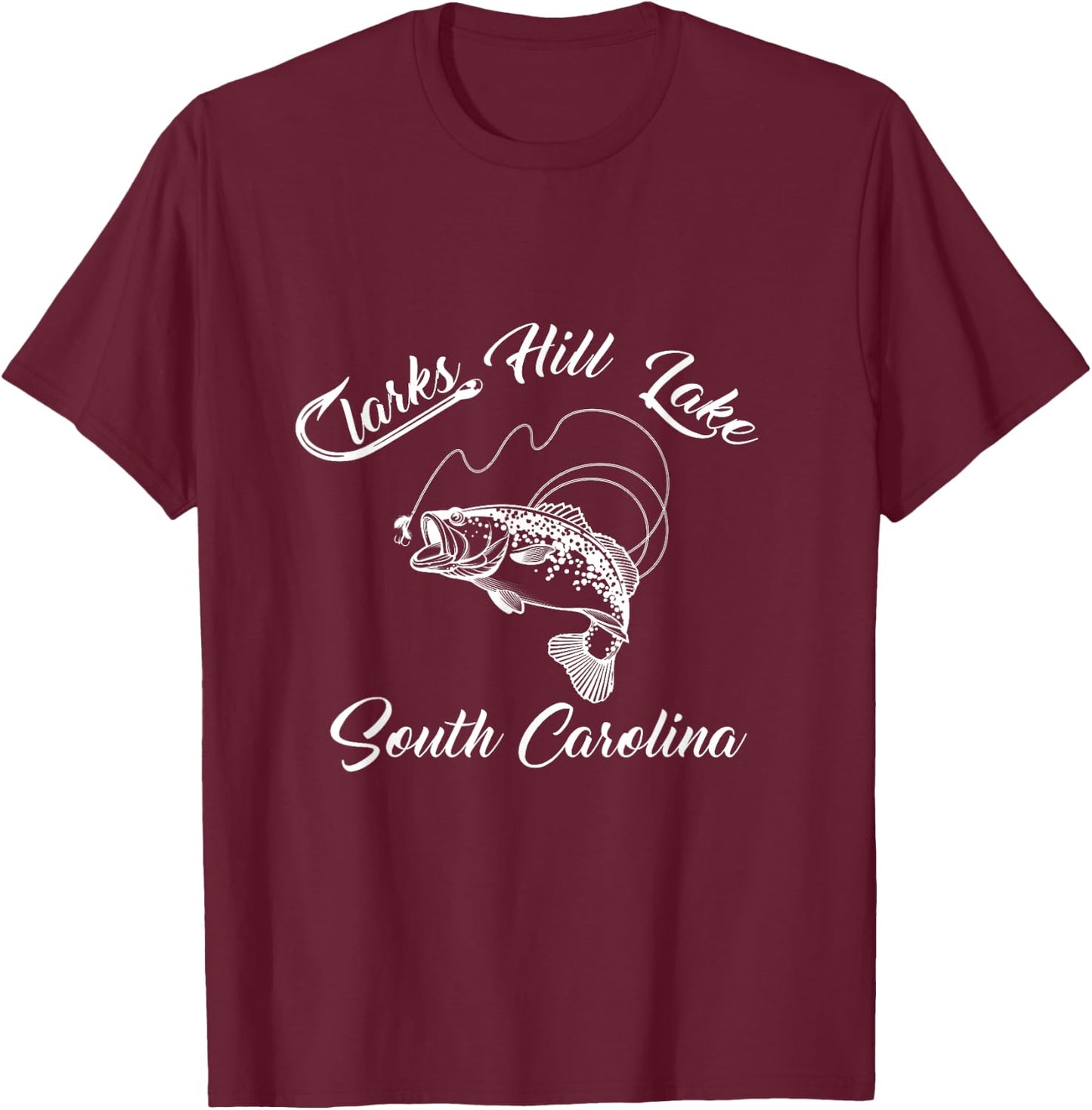 Clarks Hill Lake South Carolina T-Shirt - T-Shirt | Maroon