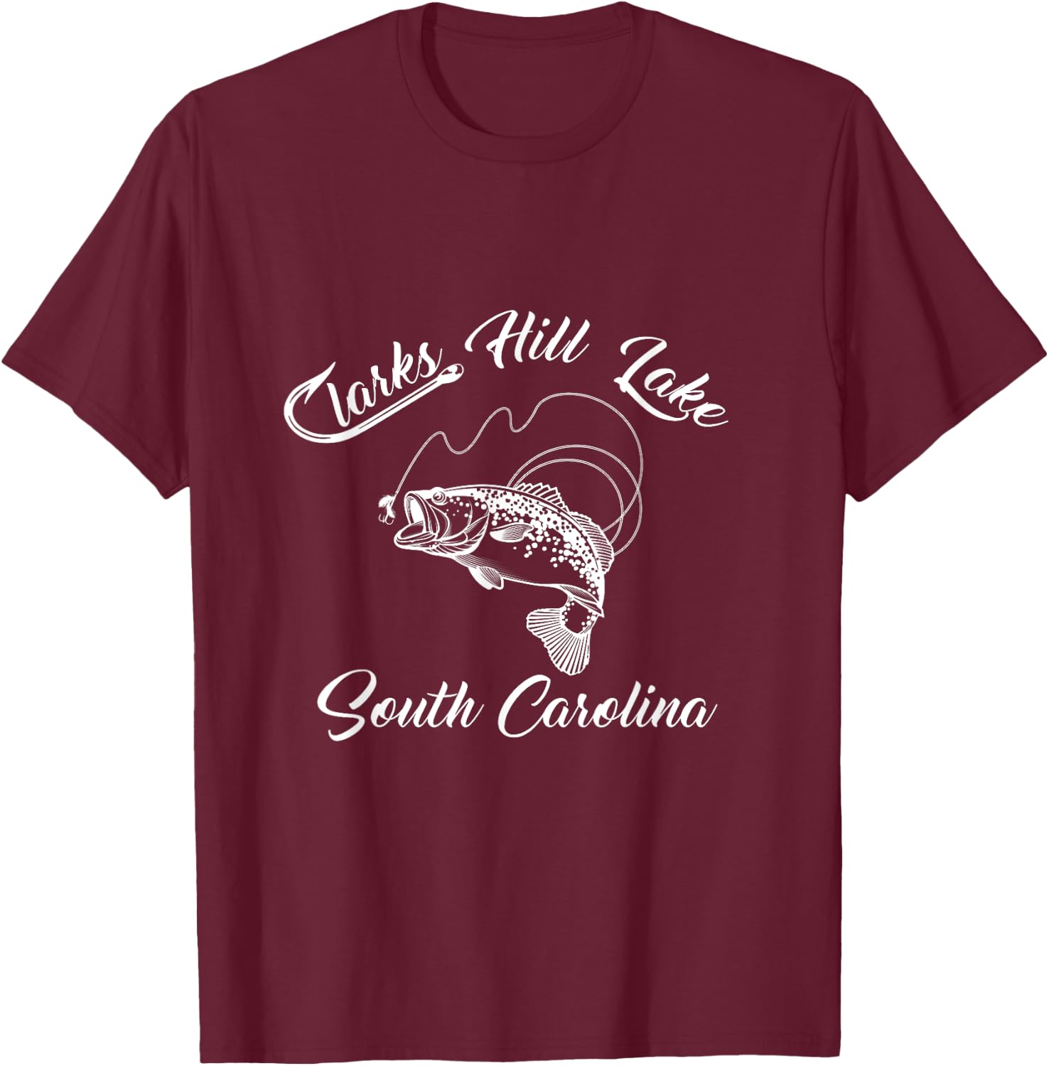 Clarks Hill Lake South Carolina T-Shirt - T-Shirt | Maroon