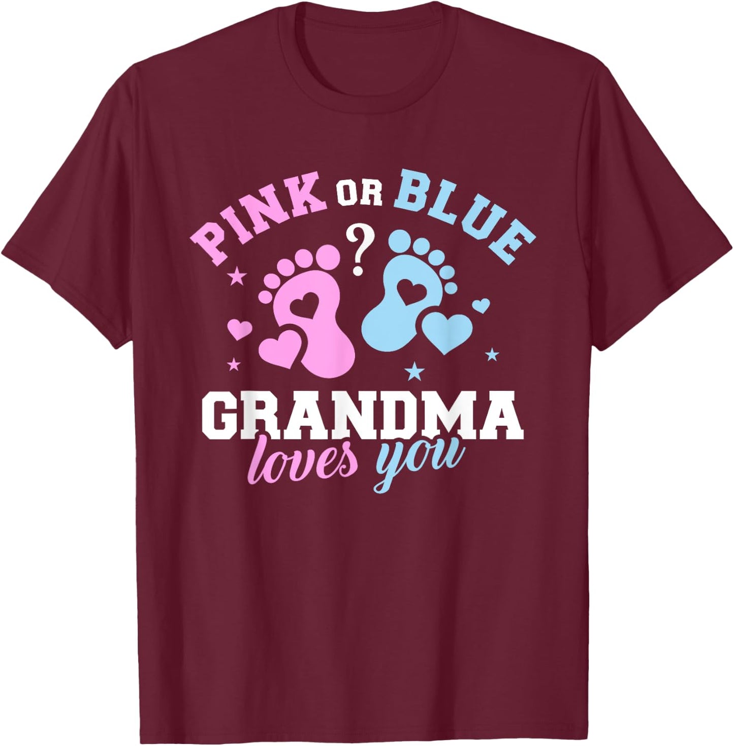 Gender reveal grandma T-Shirt - T-Shirt | Maroon