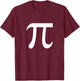 Pi 3.14 Number Symbol Math Science Gift T-Shirt - T-Shirt | Maroon