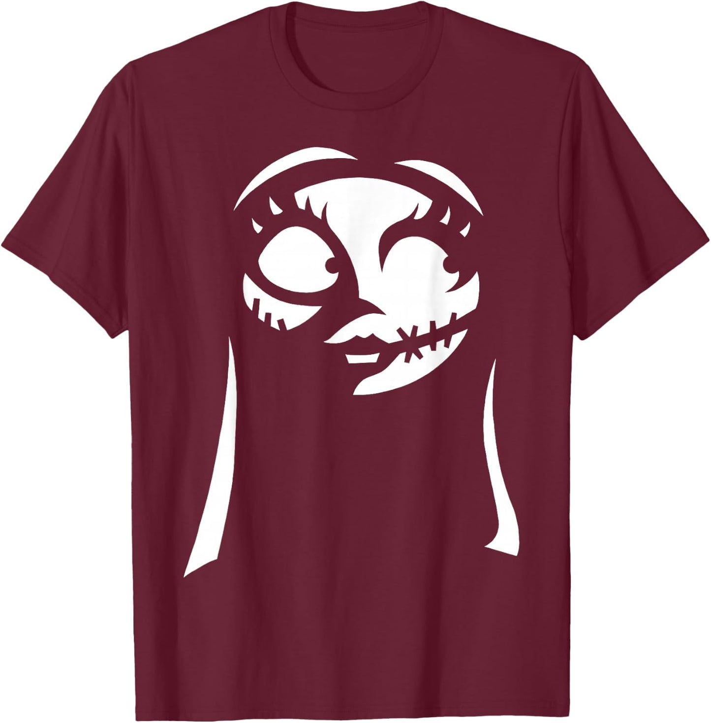 Disney The Nightmare Before Christmas Sally Big Face T-Shirt - T-Shirt | Maroon