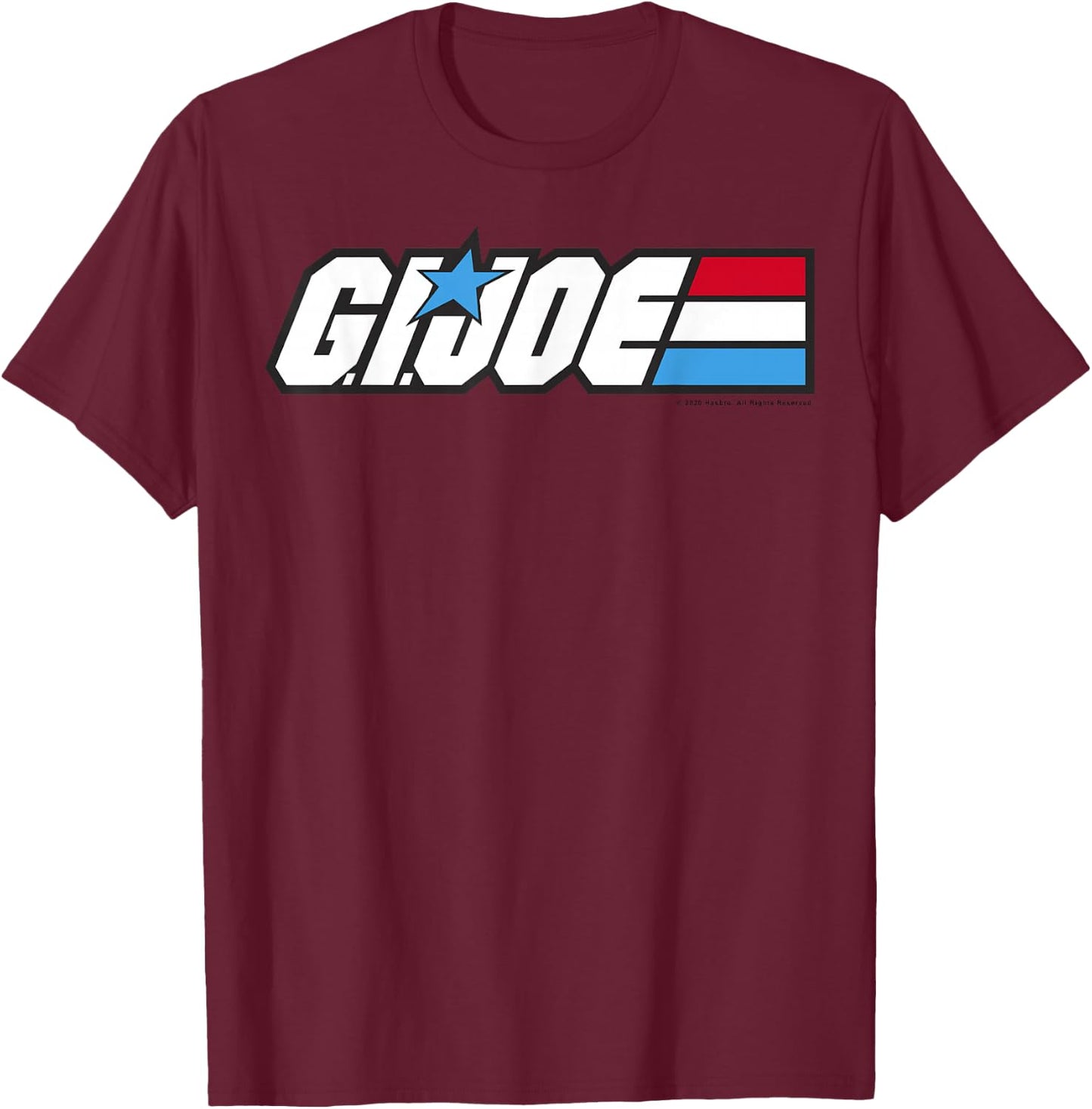 G.I. Joe American Hero Red White & Blue Simple Logo T-Shirt - T-Shirt | Maroon