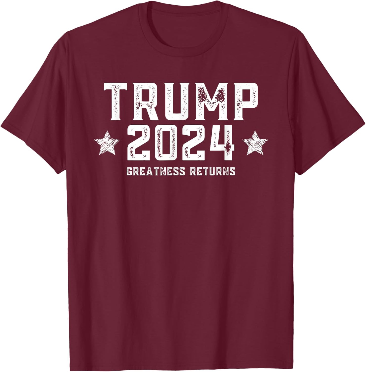 Vintage Trump 2024 Conservative Voter Great American Patriot T-Shirt - T-Shirt | Maroon