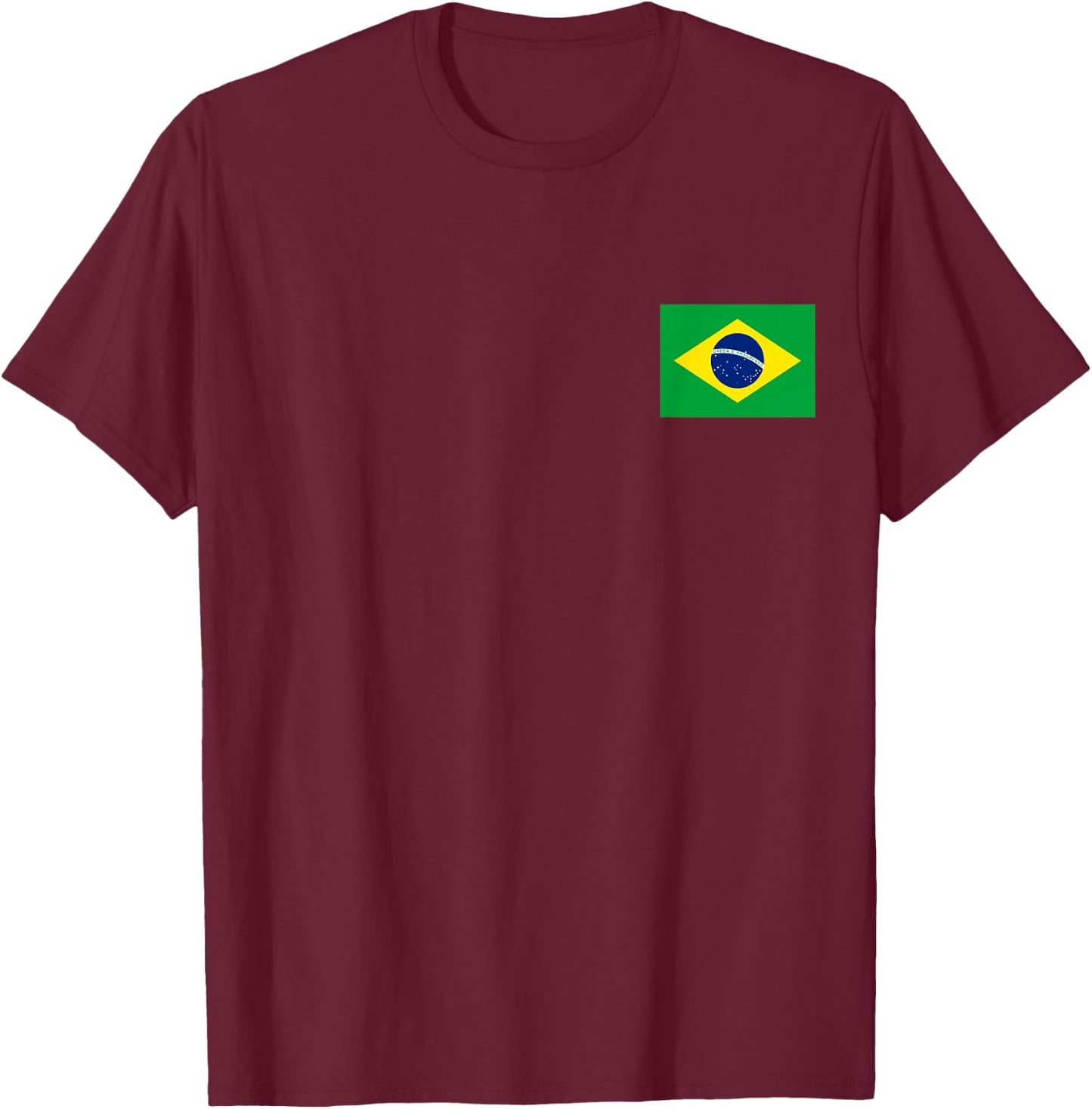 Brazil Flag Cool Brasil Flag Brazilian Flags Men Women T-Shirt - T-Shirt | Maroon