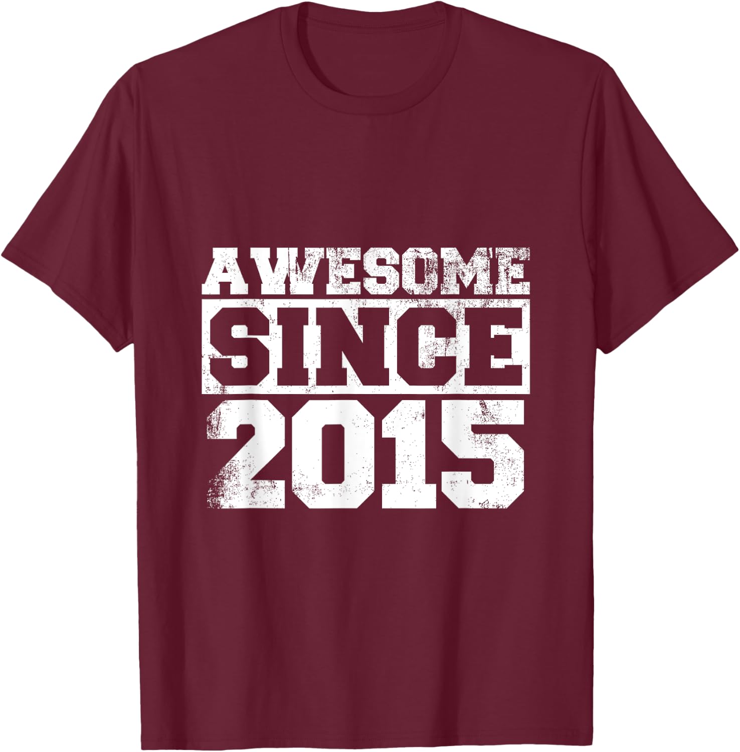 Kids Awesome since 2015 Vintage Style Born in 2015 Birthday T-Shirt - T-Shirt | Maroon