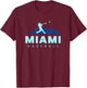 Miami Baseball Vintage Minimalist Retro Baseball Lover T-Shirt - T-Shirt | Maroon