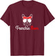 Frenchie Mom Vintage Funny Dog French Bulldog T-Shirt - T-Shirt | Maroon