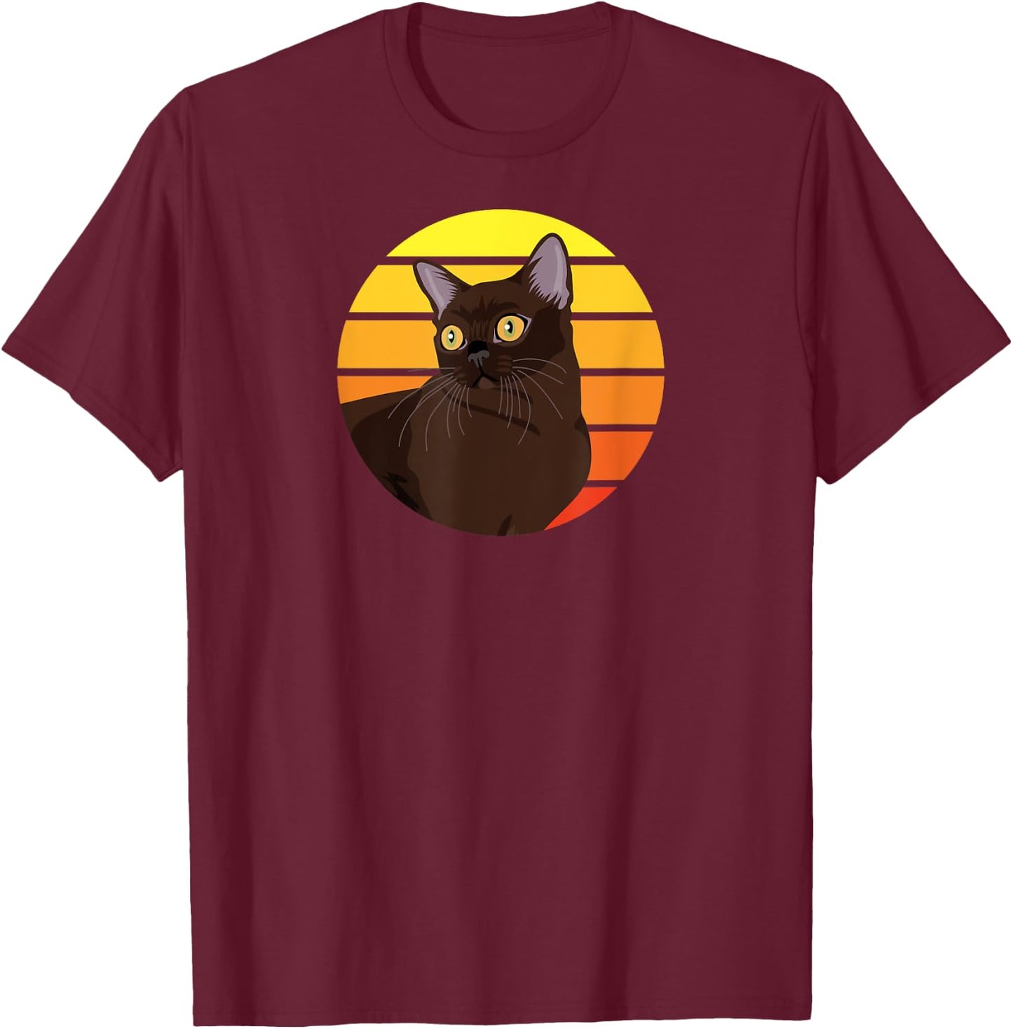 Burmese Cat Lover Gift T-Shirt - T-Shirt | Maroon