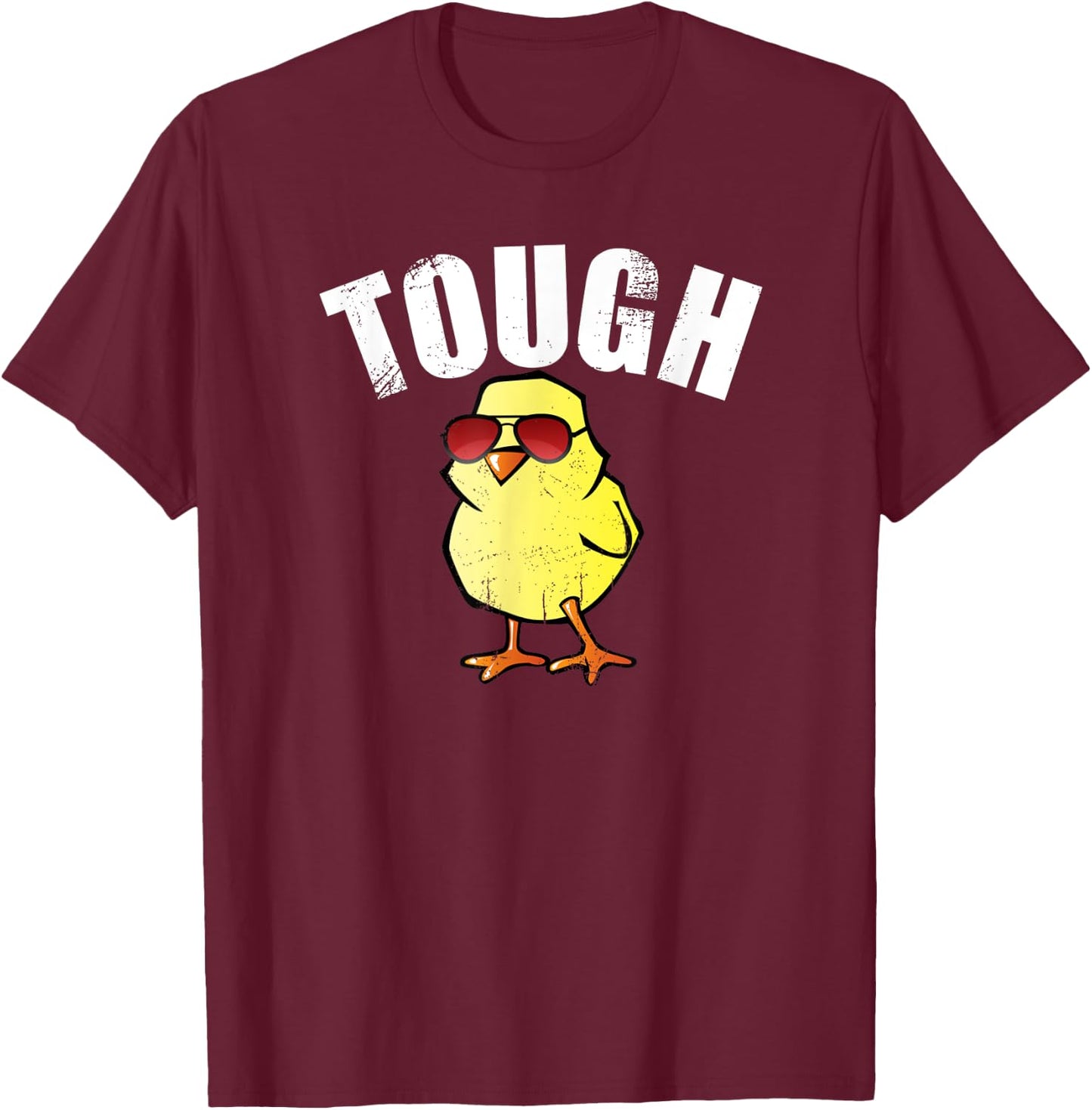 Cute Chick TOUGH CHICK Shirt Baby Chick Feminist Empower T-Shirt - T-Shirt | Maroon