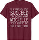 MICHELLE Gift Name Personalized Birthday Funny Christmas T-Shirt - T-Shirt | Maroon
