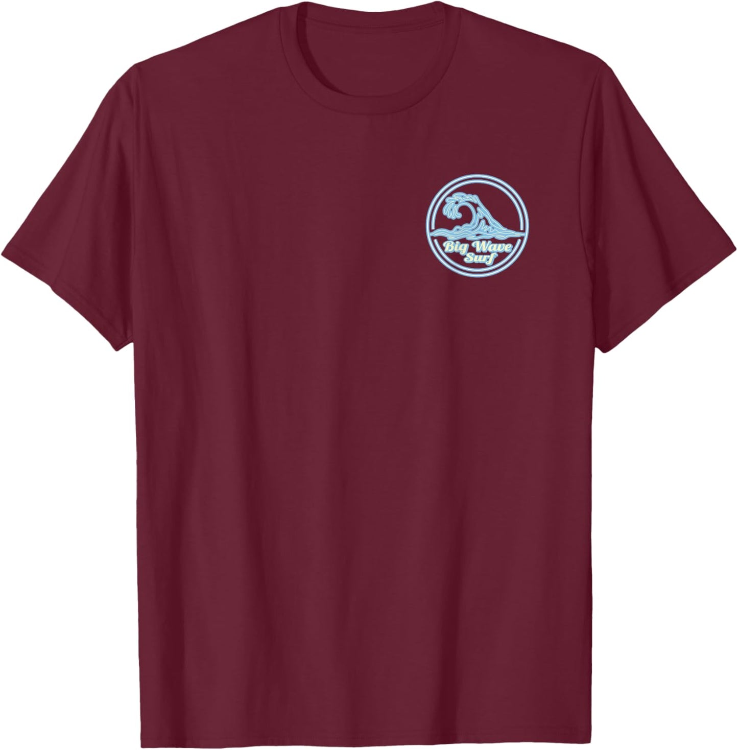 Nazaré Portugal Big Wave Surf Club, surfing graphic T-Shirt - T-Shirt | Maroon
