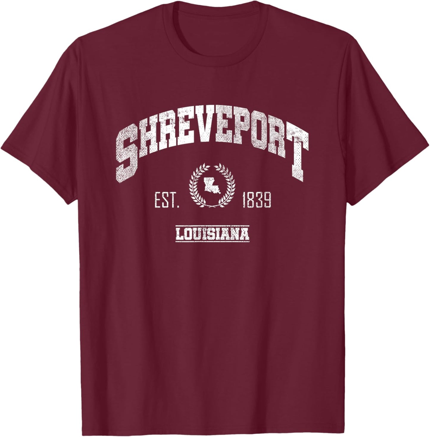 Shreveport LA | Louisiana | Vintage Throwback T-Shirt - T-Shirt | Maroon