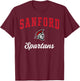 Sanford High School Spartans T-Shirt - T-Shirt | Maroon
