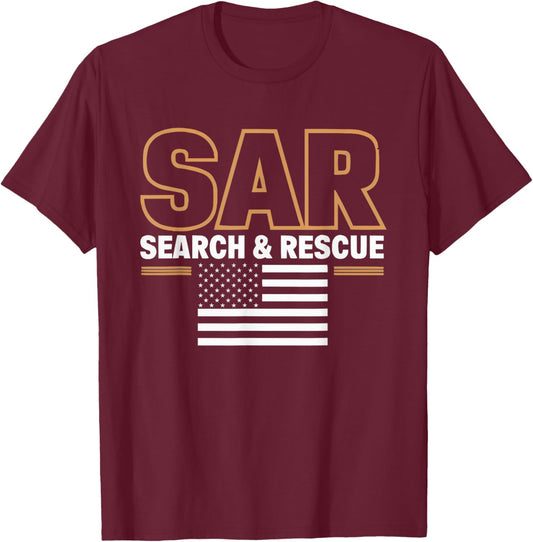 Search And Rescue Team SAR Emergency Response T-Shirt - T-Shirt | Maroon