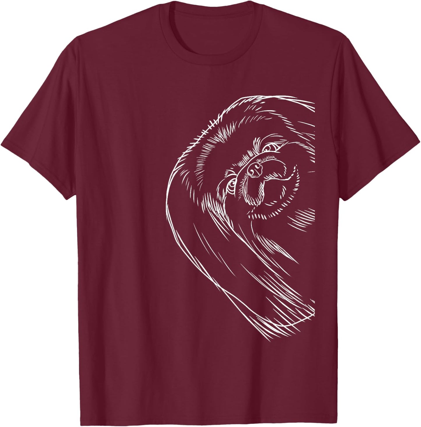 Pekingese dog T-Shirt - T-Shirt | Maroon